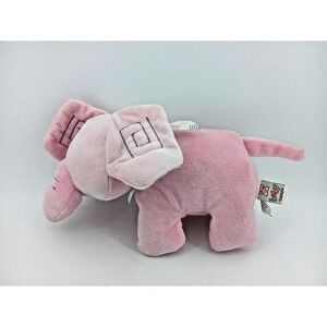 Ganz Baby Pink Elephant Rattle Plush Stuffed Animal Soft Toy VG